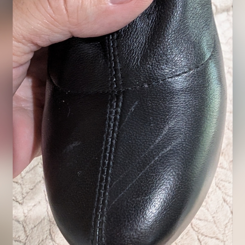 Christian Louboutin Vintage Soft Black Heeled Ankle Boots with Gold Buttons - Picture 6 of 9